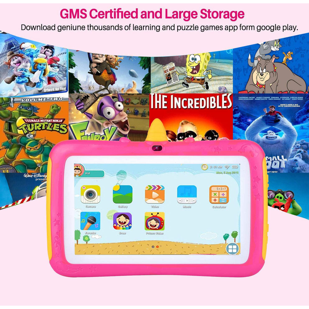 Tablet for Kids,7 inch Kids Tablet Android 9.0 Edition Tablet with WiFi and Bluetooth,GMS Certified, 2GB+16GB Tablet for Kids,Children Tablet with Parental Control