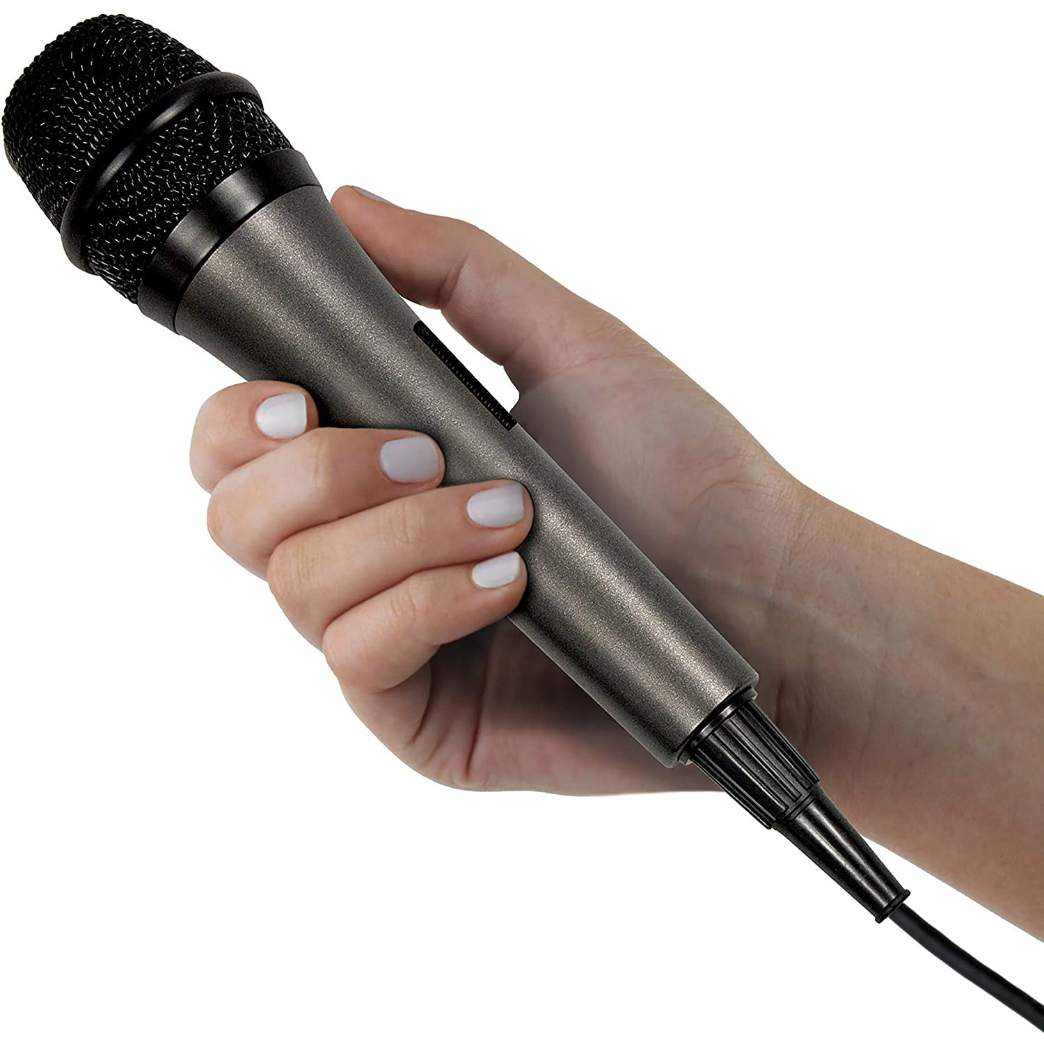 Singing Machine SMM-205 Unidirectional Dynamic Microphone with 10 Ft. Cord,Black, one size