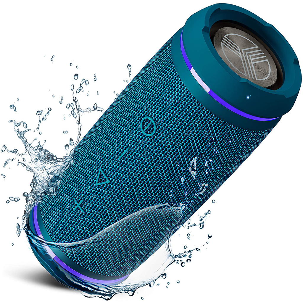 TREBLAB HD77 - Ultra Premium Bluetooth Speaker - Loud 360° HD Surround Sound, Wireless Dual Pairing, 25W Stereo, Loud Bass, 20H Battery, IPX6 Waterproof, Sports Outdoor, Portable Blue Tooth