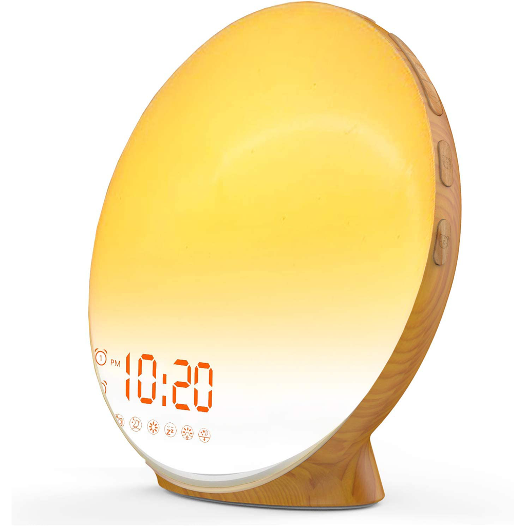 Wake Up Light Sunrise Alarm Clock for Kids, Heavy Sleepers, Bedroom, with  Sunrise Simulation, Sleep Aid, Dual Alarms, FM Radio, Snooze, Nightlight