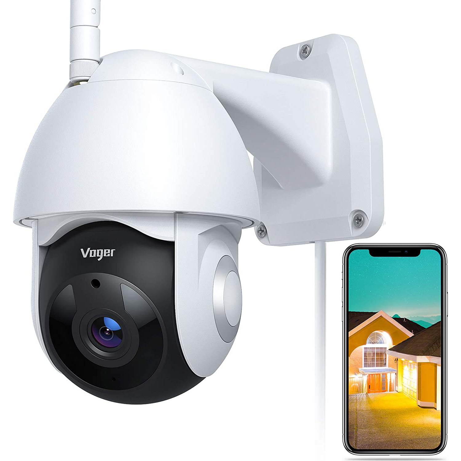 1080P Security Camera Outdoor | 360° View WiFi Home Security Camera System