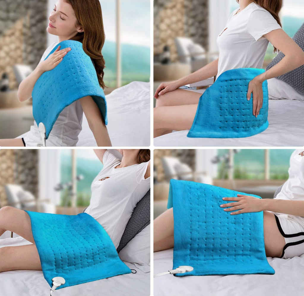 Electric Heating Pad for Back Pain and Cramps Relief - Extra Large [12"x24"]
