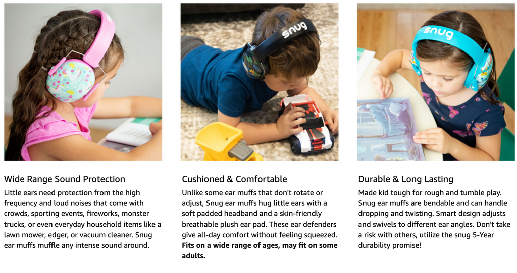 Snug Kids Ear Protection - Noise Cancelling Sound Proof Earmuffs – Kudo Mart